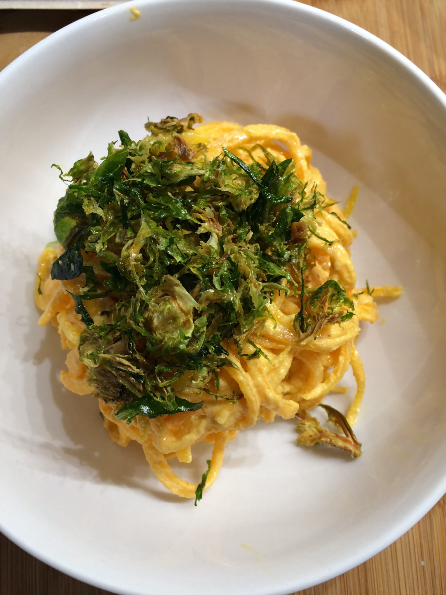 Spicy Raw Butternut Squash in Harissa Cashew Sauce - Raw at 50